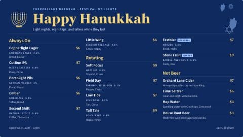Hanukkah theme
