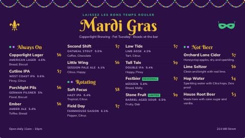 Mardi Gras theme